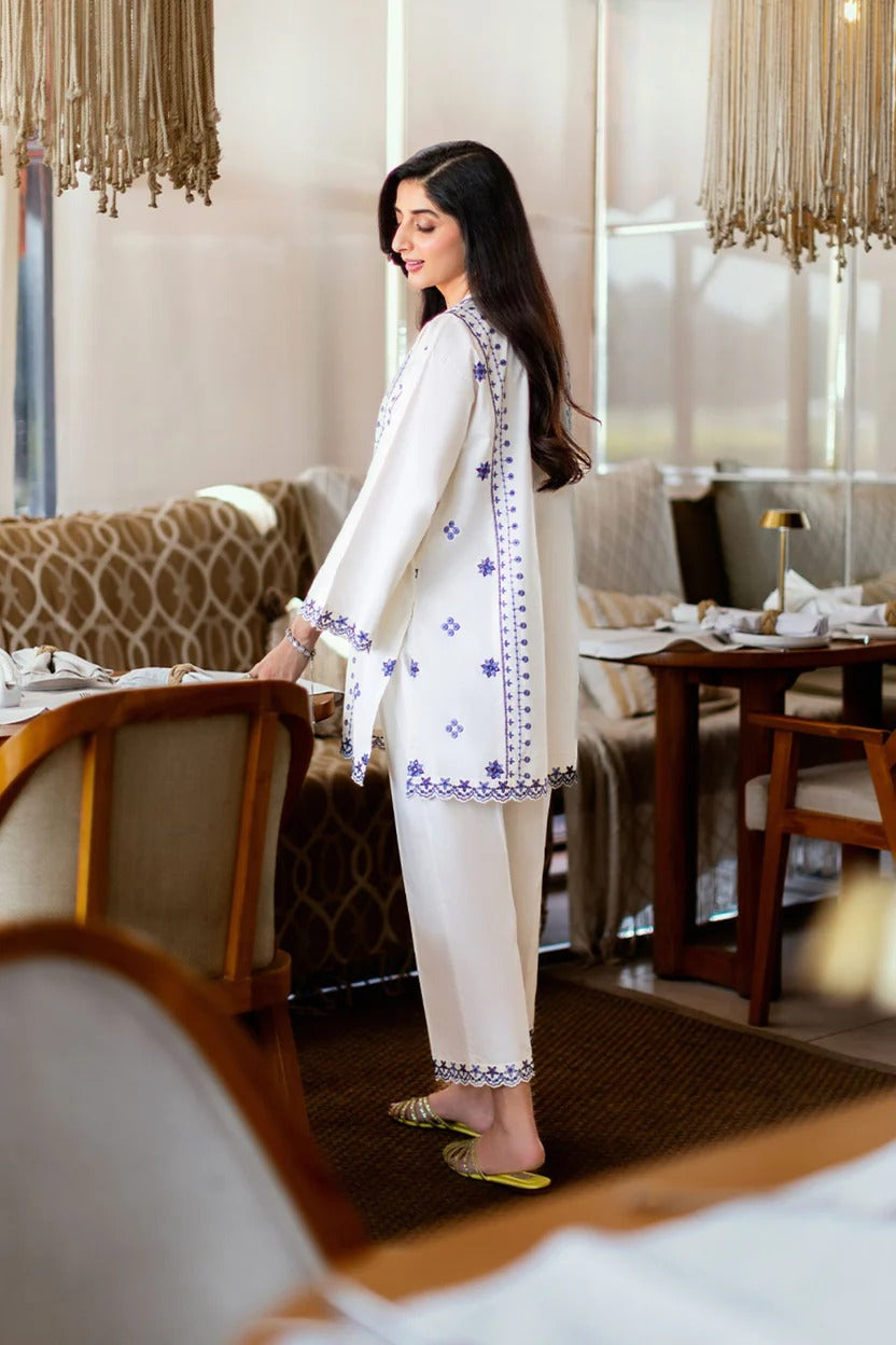 SANA SAFINAZ - 2PC SUMMER EMBROIDERED DRESS | DR 5800