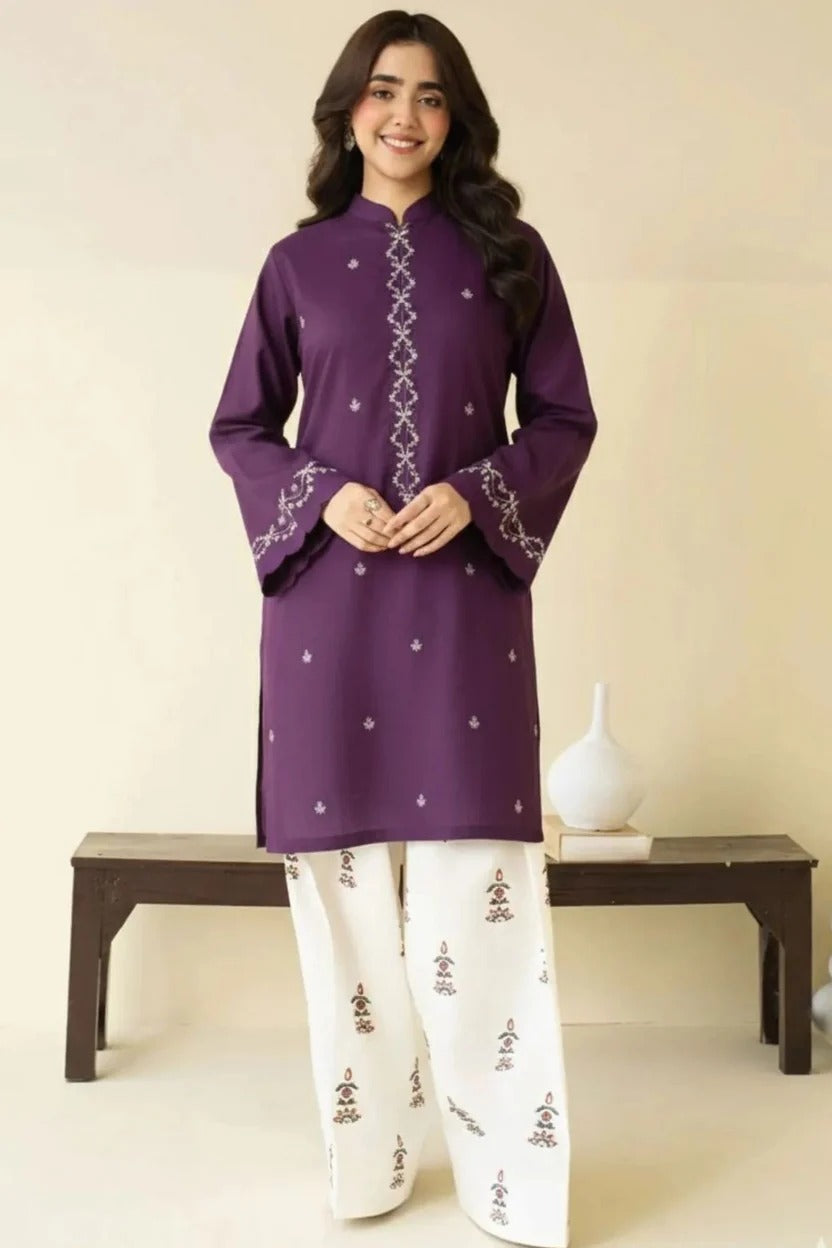 PEZWAAN - 2PC SUMMER EMBROIDERED DRESS | DR 5822