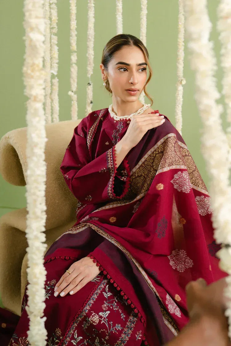SAPPHIRE-3PC LAWN EMBROIDERED SHIRT WITH CHIFFON PRINTED DUPATTA AND TROUSER-RP-4627 - Rang Pasand