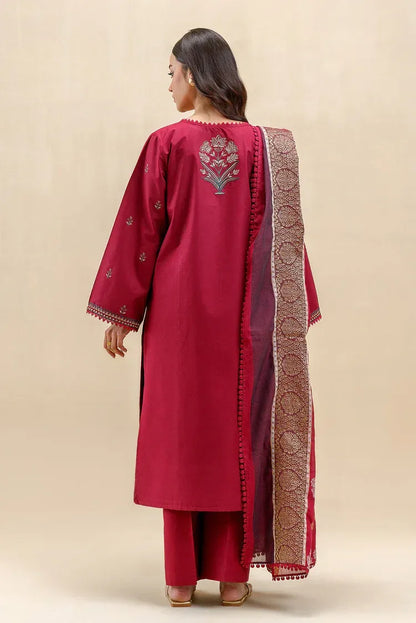 SAPPHIRE-3PC LAWN EMBROIDERED SHIRT WITH CHIFFON PRINTED DUPATTA AND TROUSER-RP-4627 - Rang Pasand