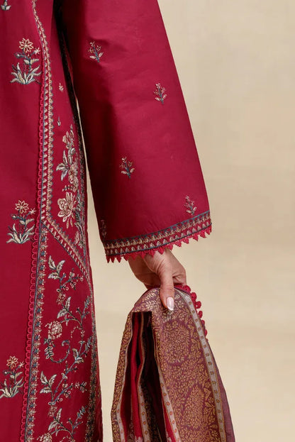 SAPPHIRE-3PC LAWN EMBROIDERED SHIRT WITH CHIFFON PRINTED DUPATTA AND TROUSER-RP-4627 - Rang Pasand