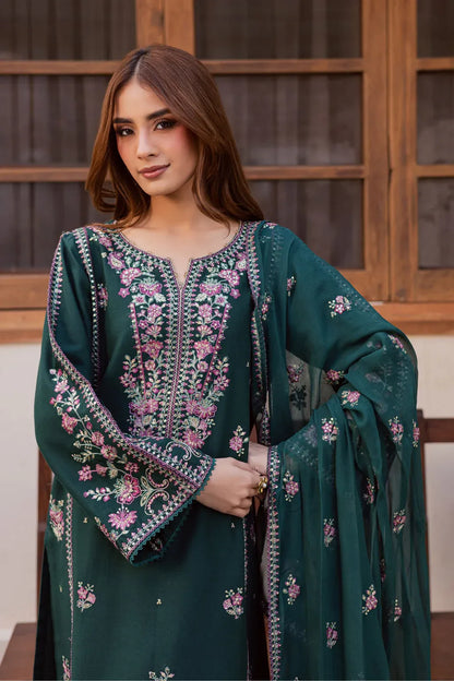 BATIK-3PC LAWN EMBROIDERED SHIRT WITH CHIFFON EMBROIDERED DUPATTA AND EMB TROUSER-RP-4763