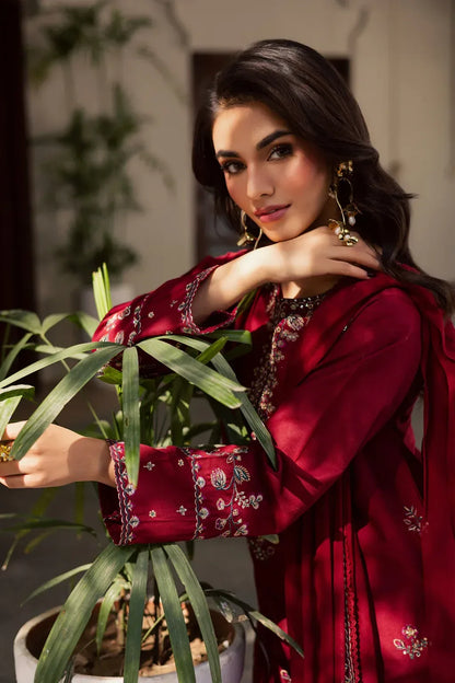 BATIK-3PC LAWN EMBROIDERED SHIRT WITH CHIFFON EMBROIDERED DUPATTA AND EMB TROUSER-RP-4732 - Rang Pasand
