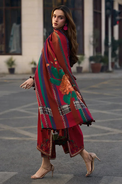 CHARIZMA-3PC LAWN EMBROIDERED SHIRT WITH CHIFFON PRINT DUPATTA AND EMB TROUSER-RP-4756 - Rang Pasand
