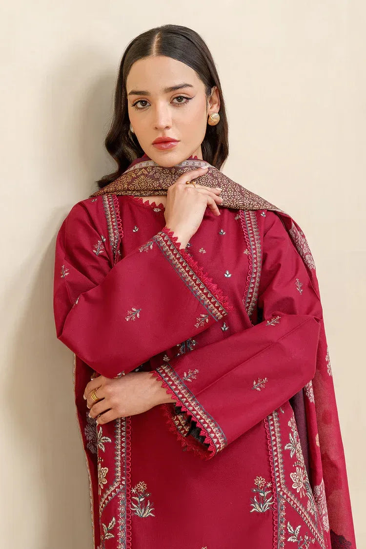 SAPPHIRE-3PC LAWN EMBROIDERED SHIRT WITH CHIFFON PRINTED DUPATTA AND TROUSER-RP-4627 - Rang Pasand