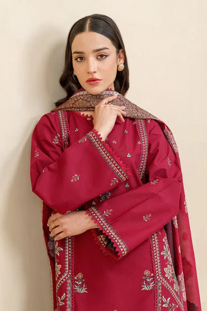 SAPPHIRE-3PC LAWN EMBROIDERED SHIRT WITH CHIFFON PRINTED DUPATTA AND TROUSER-RP-4627 - Rang Pasand